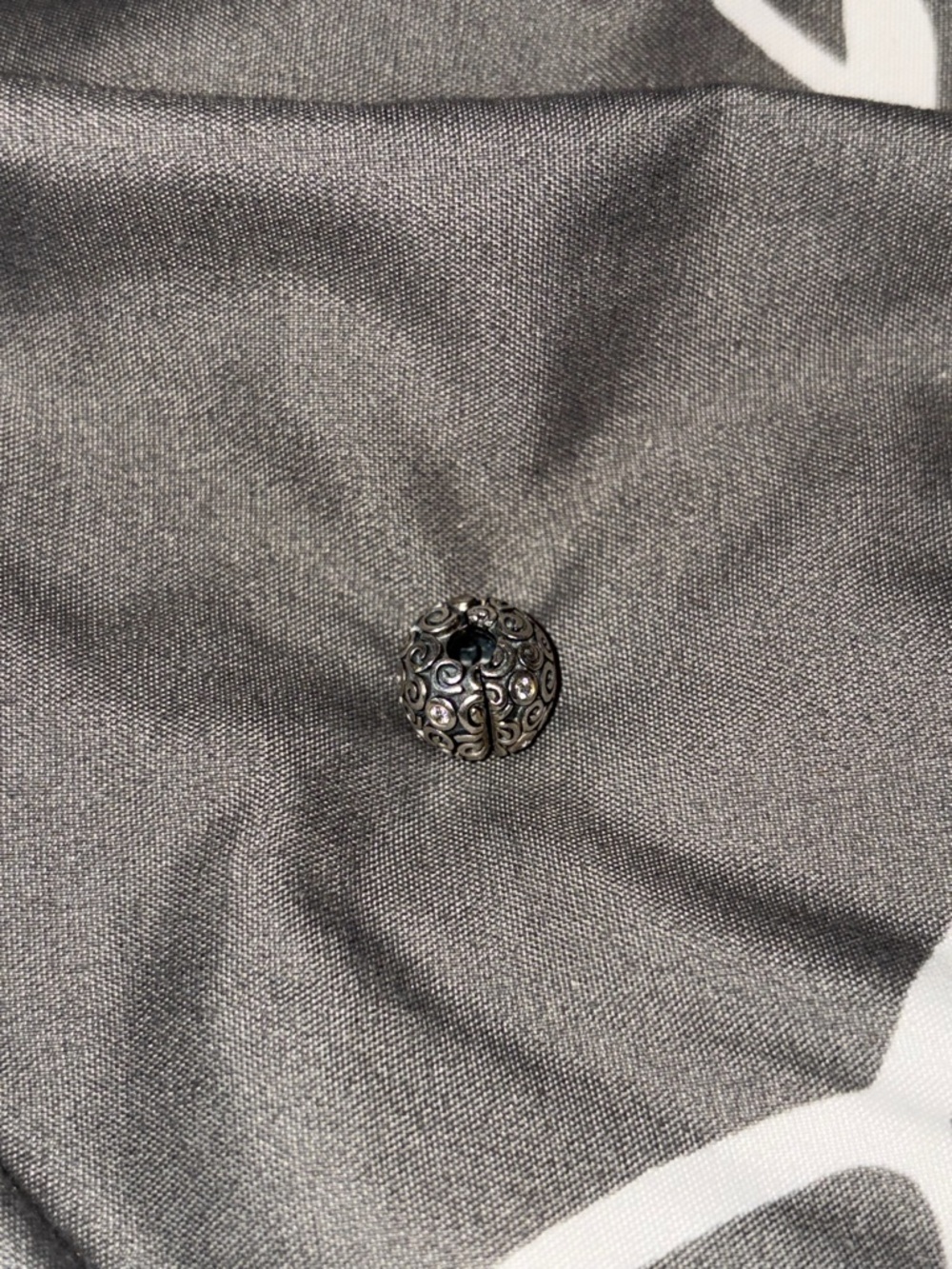 Pandora 925 Sterling Silver Clear CZ Wind Swirls Clip Bead Charm